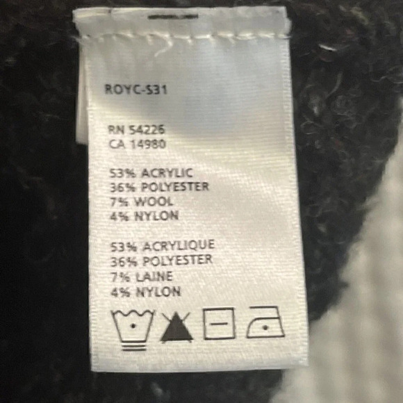 Royal Robins Woman’s Small Wool Blend Black Heather 1/4 Zip Pullover Sweater K5 - Picture 6 of 10